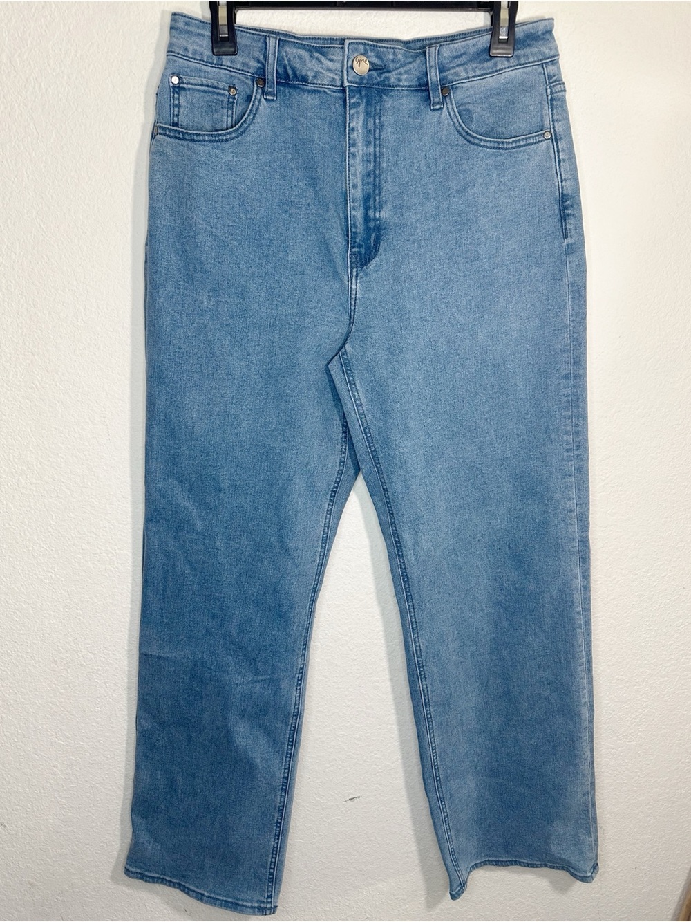 New SGirl Cotton Blend Zipper Single Button Straight Leg Jeans Size 12/Medium